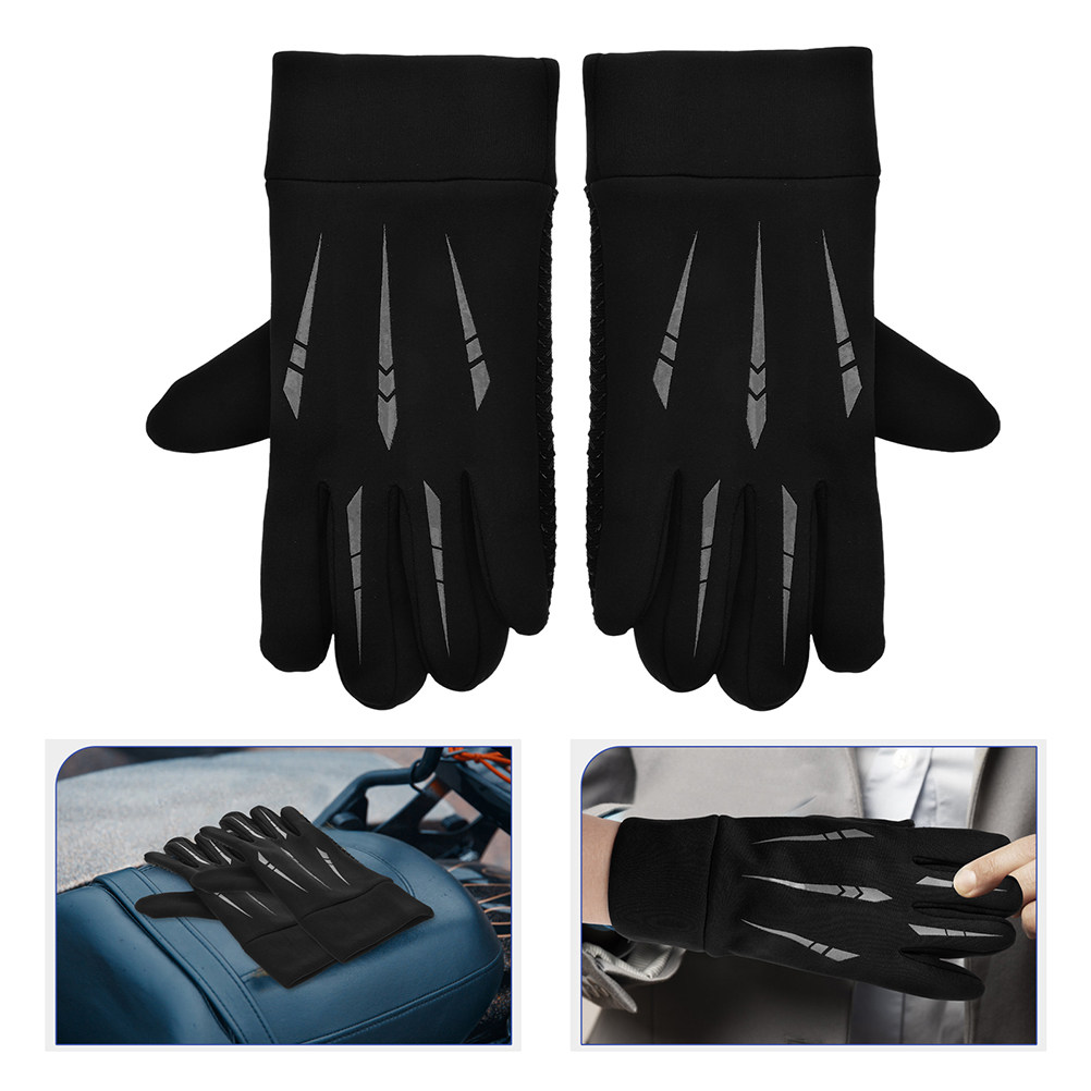Winter Glove Insulated - Motorcycle Gloves Full Finger Windproof Touchscreen