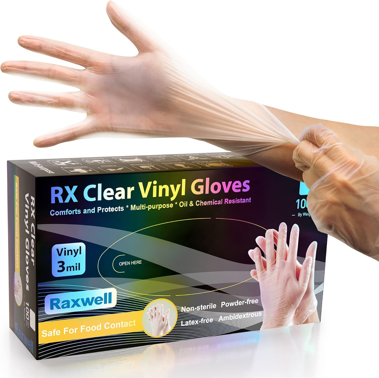 3 Mil Clear Vinyl Gloves - Foo - Latex Disposable Glove review and price