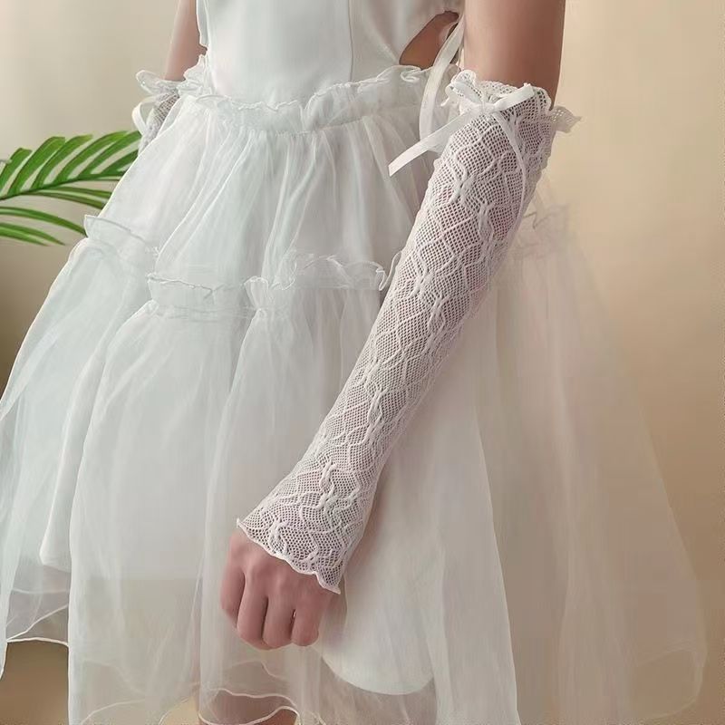 Summer Long Lace Ruffle Mesh F - Fingerless Glove Knit review and price