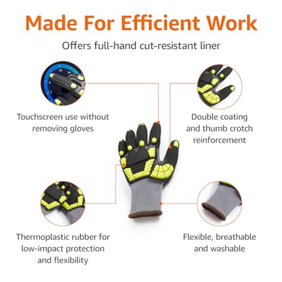Safety work gloves for industr - Work Glove Impact review and price
