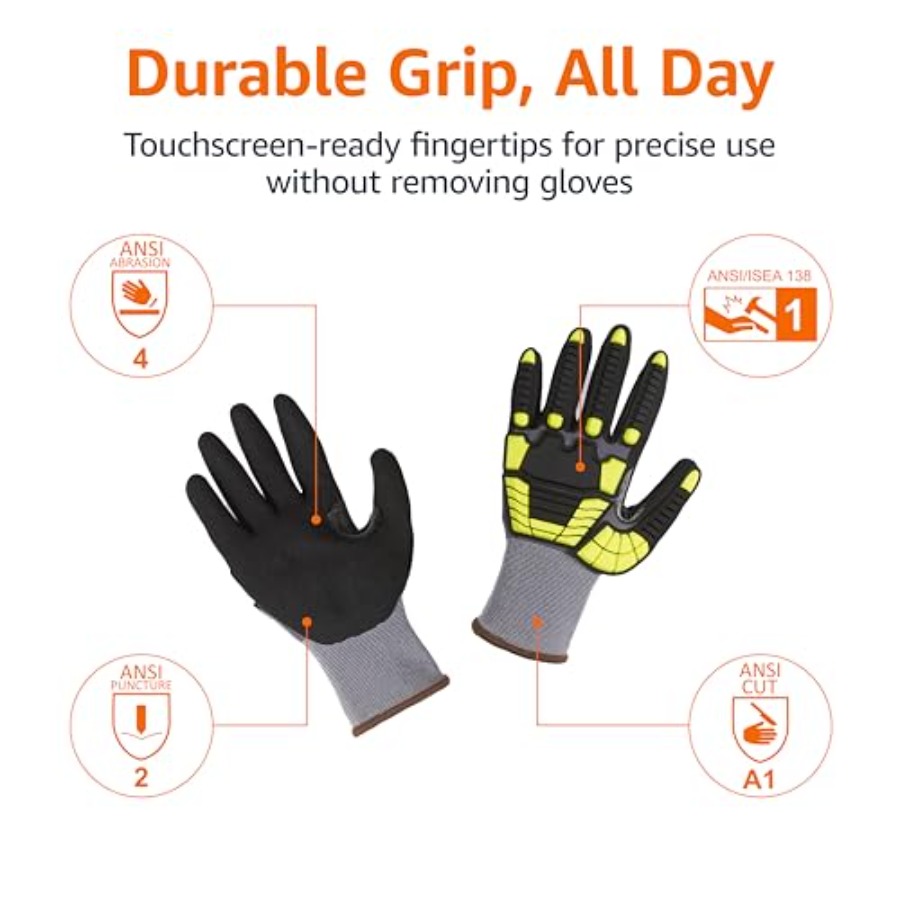 Safety work gloves for industr - Work Glove Impact review and price