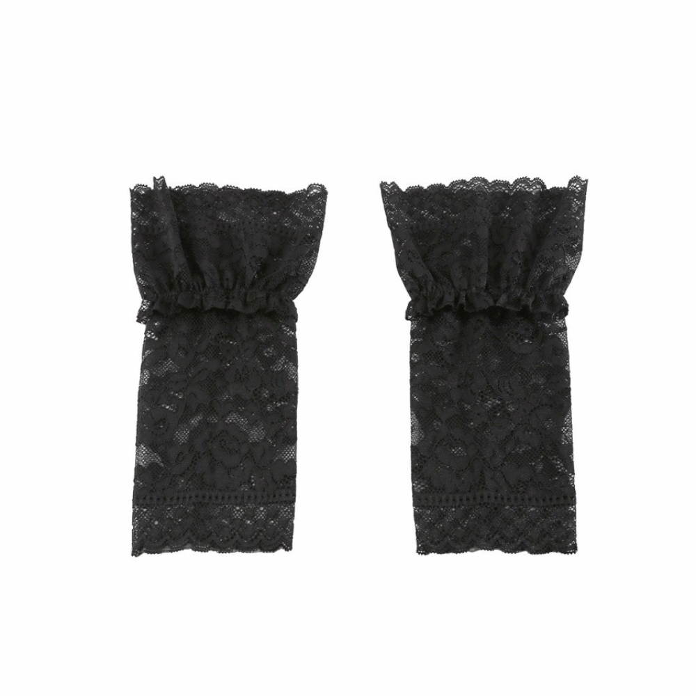 Lace Ruffles Pleated Detachabl - Fingerless Glove Knit review and price