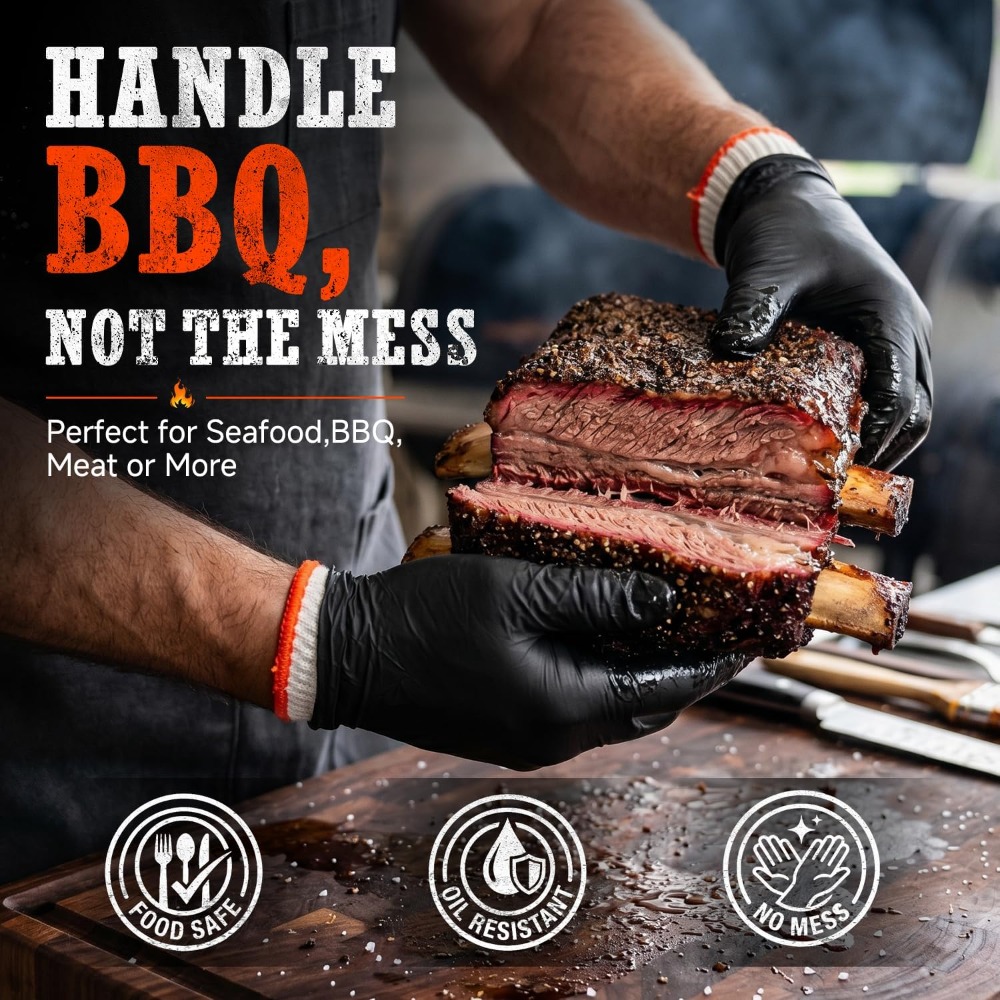 BBQ Gloves 50 Disposable Nitri - Latex Disposable Glove review and price