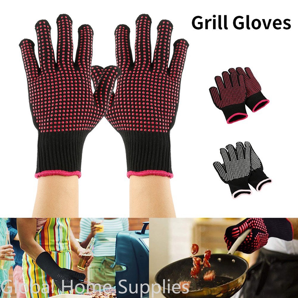 Barbecue Anti-scald Gloves Mic - Oven Mitt Silicone review and price