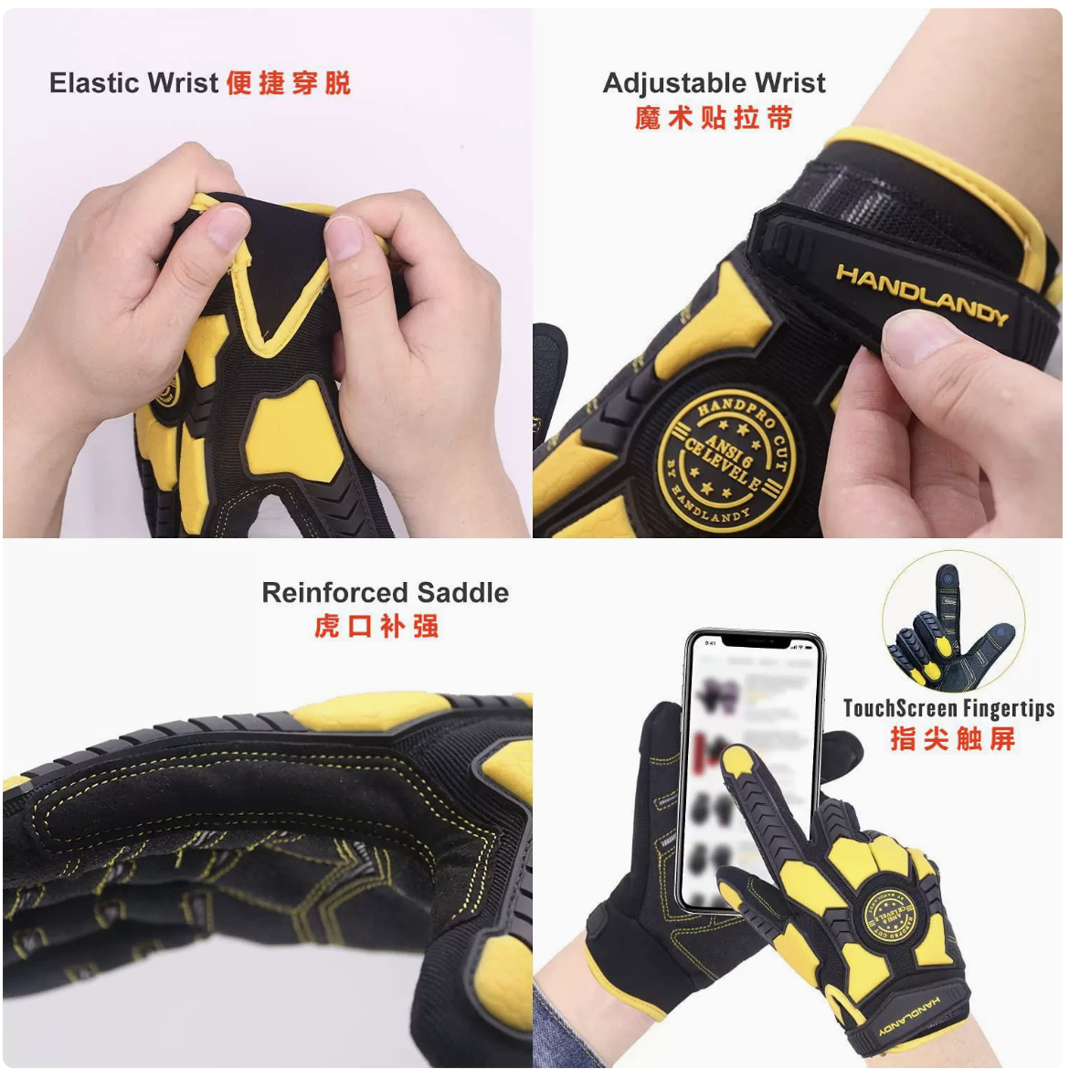 Heavy Duty Work Gloves, Cut 6  - Work Glove Impact review and price