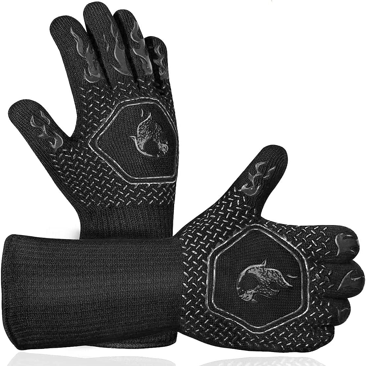 BBQ Grill Gloves High Temp Res - Oven Mitt Silicone review and price