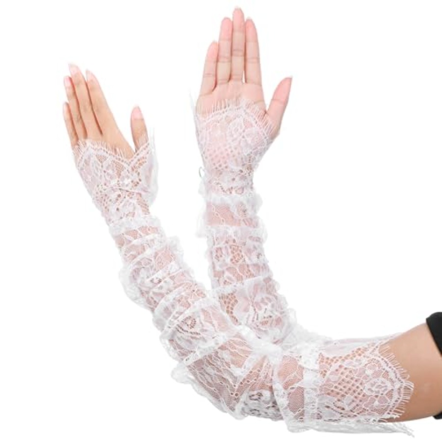 Long Sheer Lace Arm Sleeves Fo - Fingerless Glove Knit review and price