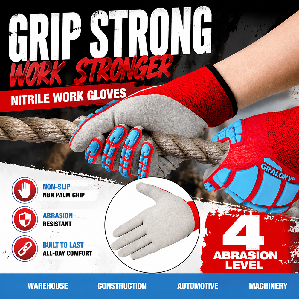 Anti-Impact Anti-Slip Nitrile  - Work Glove Impact review and price