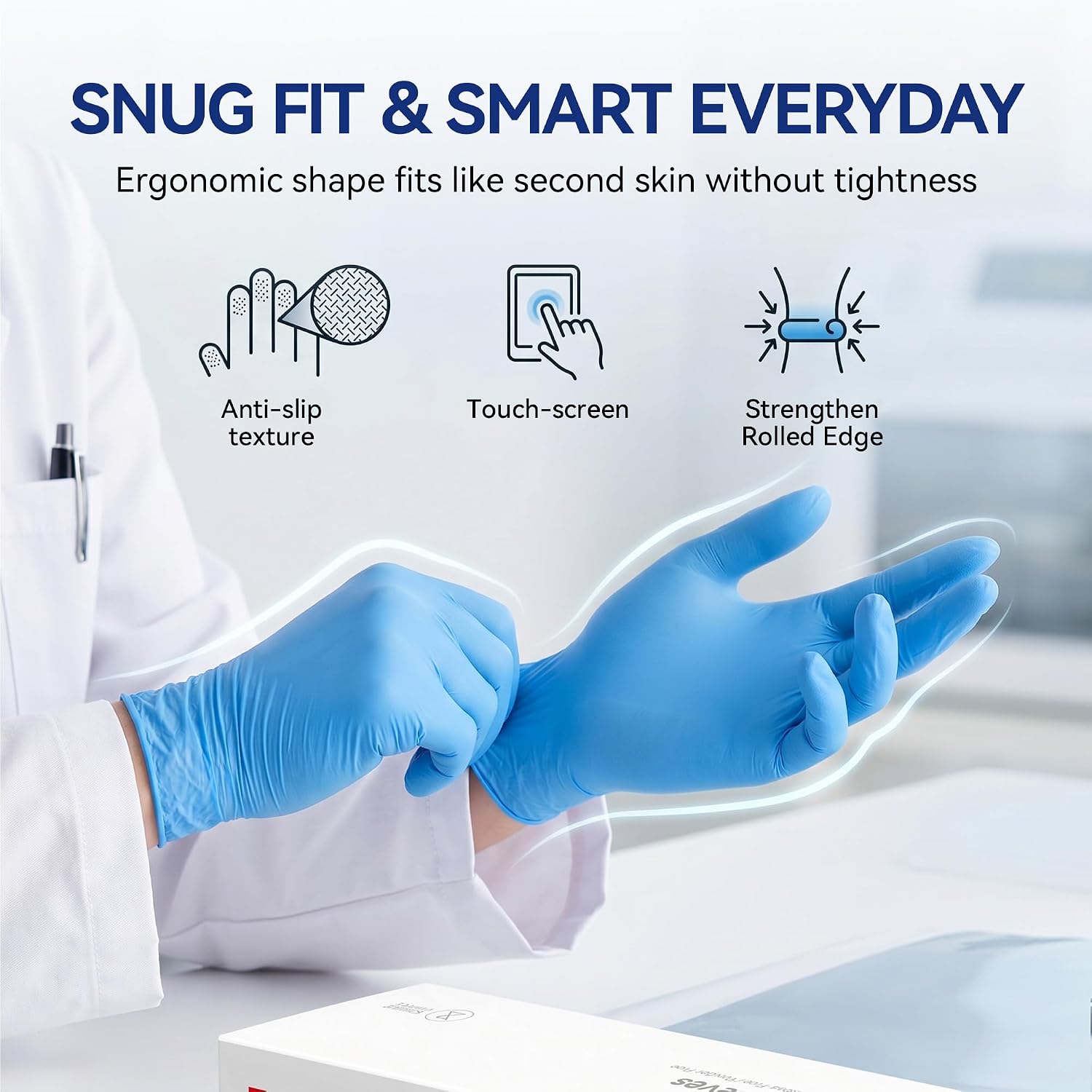 Blue Nitrile Exam Gloves, 5 mi - Exam Glove Nitrile review and price