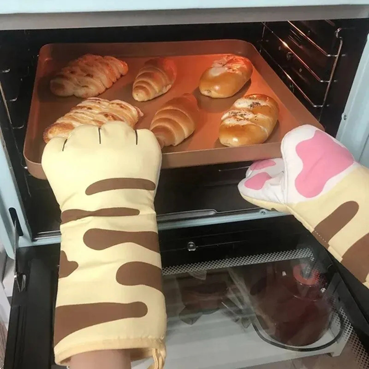 Microwave Long Cotton Gloves C - Oven Mitt Silicone review and price