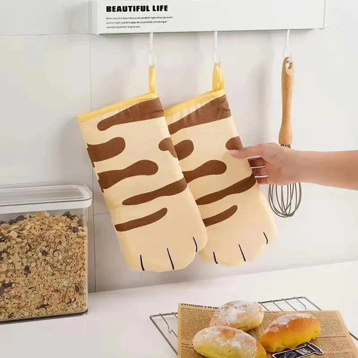 Microwave Long Cotton Gloves C - Oven Mitt Silicone review and price