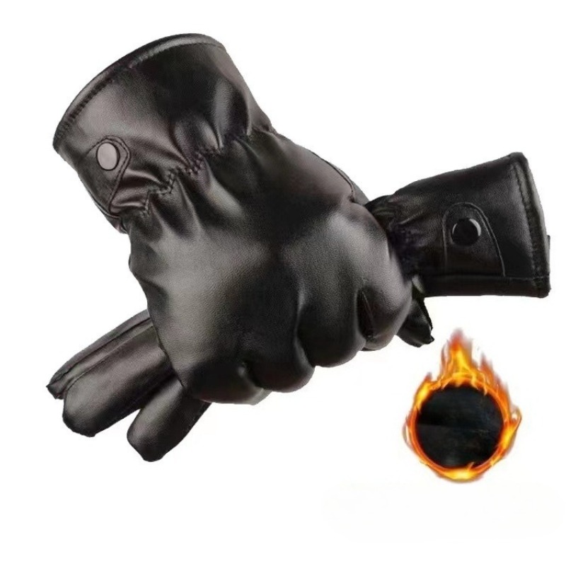Winter Fashion Black PU Leathe - Leather Driving Glove review and price