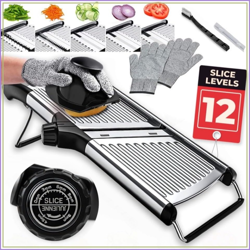Adjustable Mandoline Food Slic - Cut Resistant Glove review and price