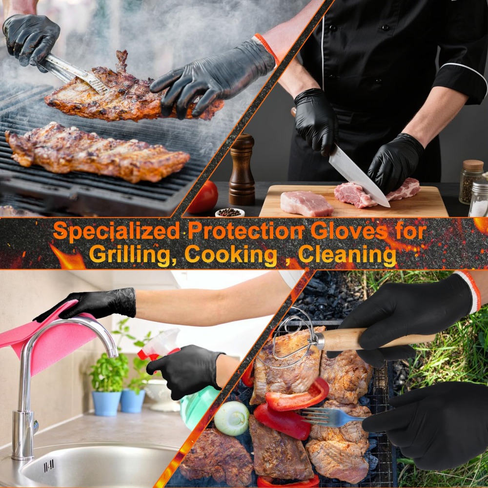 Disposable BBQ Gloves 100 Pack - Heat Resistant Glove review and price