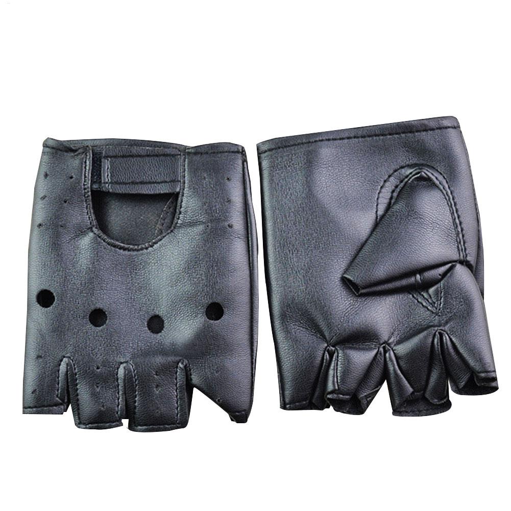 Punk Fingerless Gloves PU Leat - Workout Glove Gym review and price