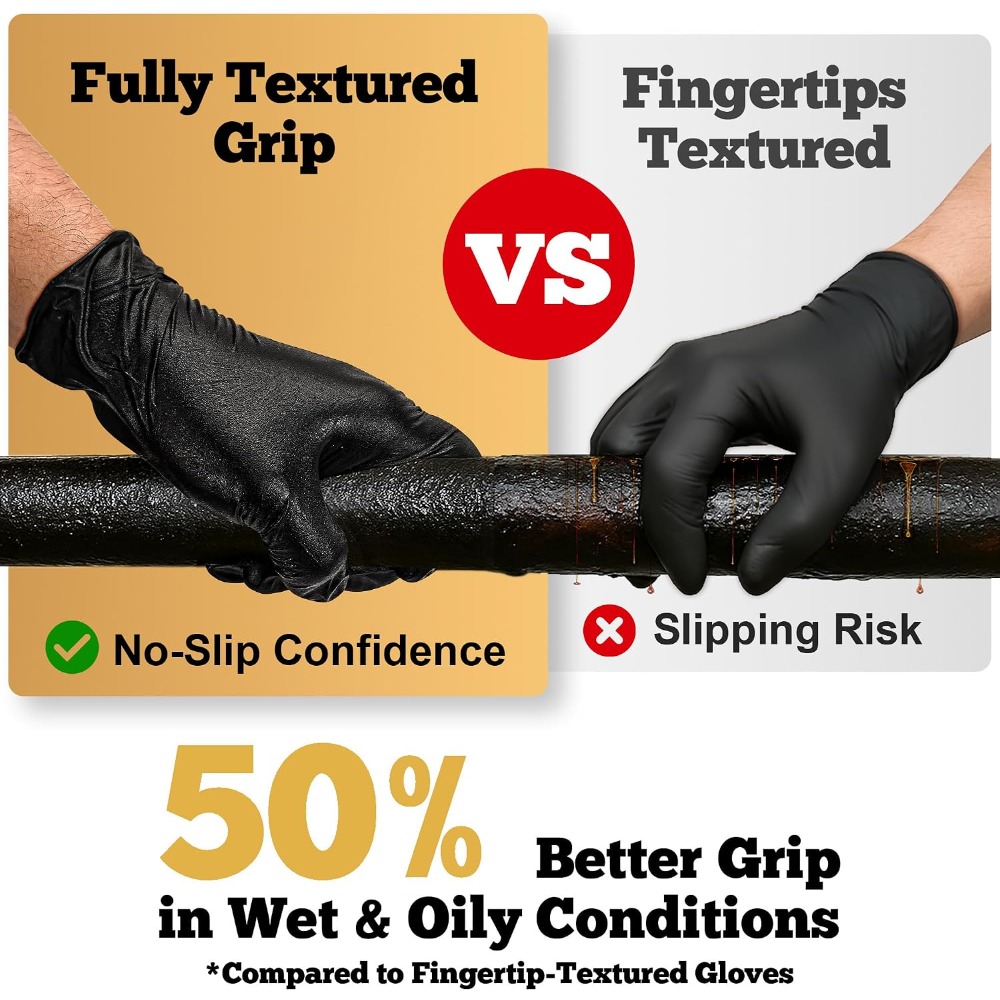 Heavy Duty Black Nitrile Glove - Nitrile Mechanic Glove review and price