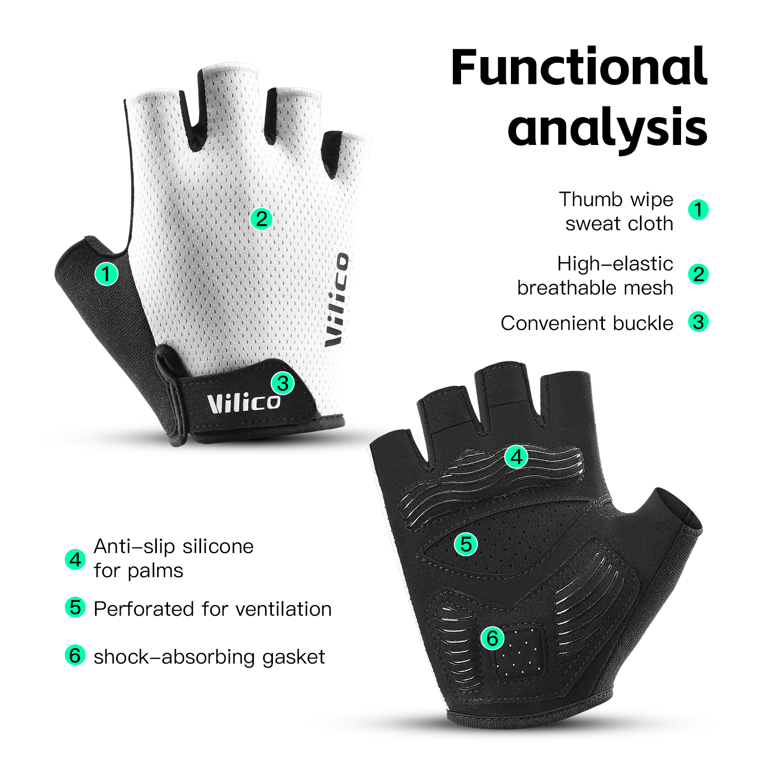 VILICO Breathable Half Finger  - Workout Glove Gym review and price