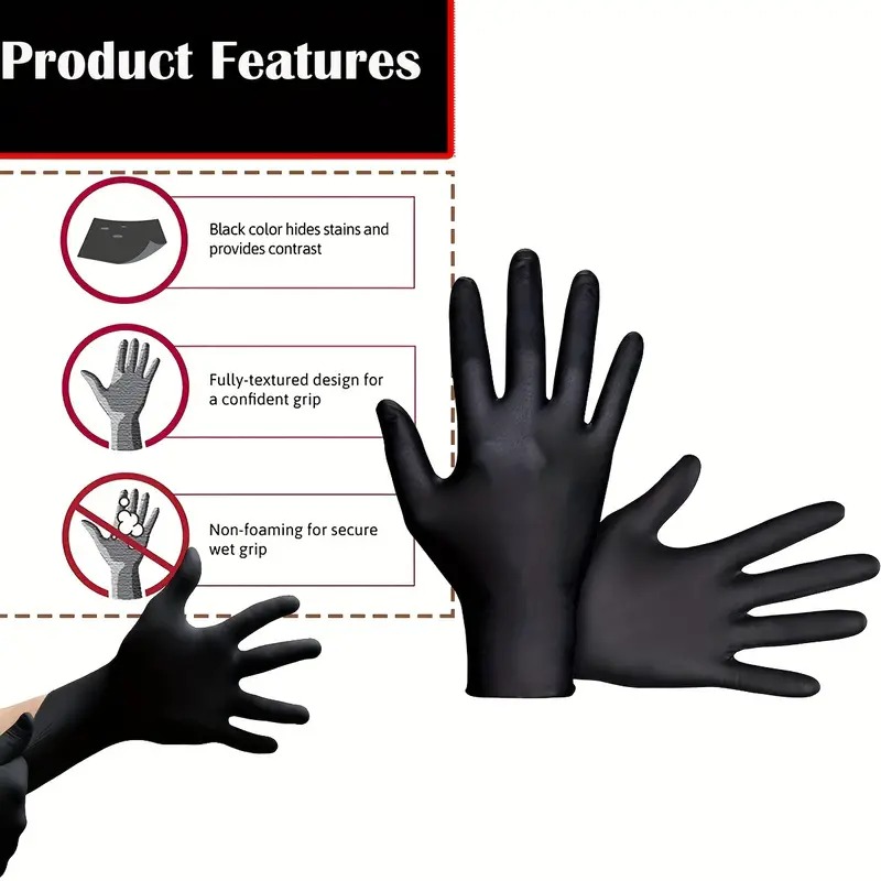 Black Nitrile Disposable Glove - Nitrile Mechanic Glove review and price