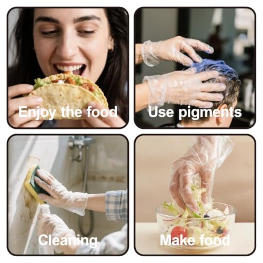 400 PCS Disposable Plastic Glo - Rubber Glove Cleaning review and price