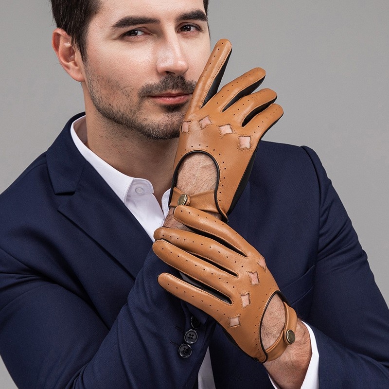 Men Leather Gloves Motorcycle  - Leather Driving Glove review and price