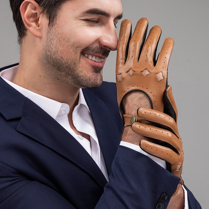 Men Leather Gloves Motorcycle  - Leather Driving Glove review and price