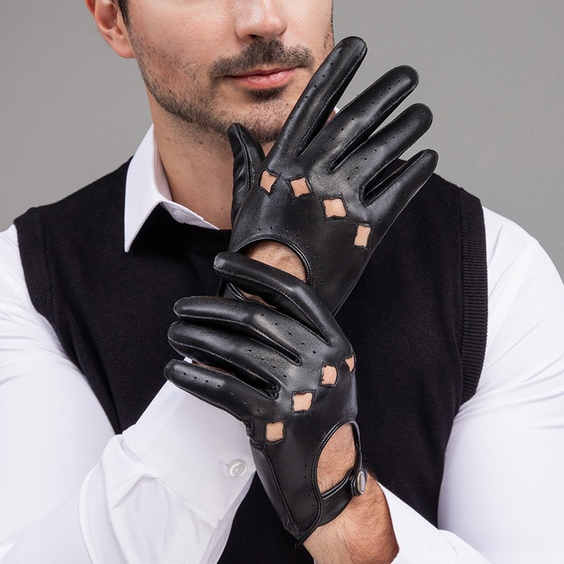 Men Leather Gloves Motorcycle  - Leather Driving Glove review and price