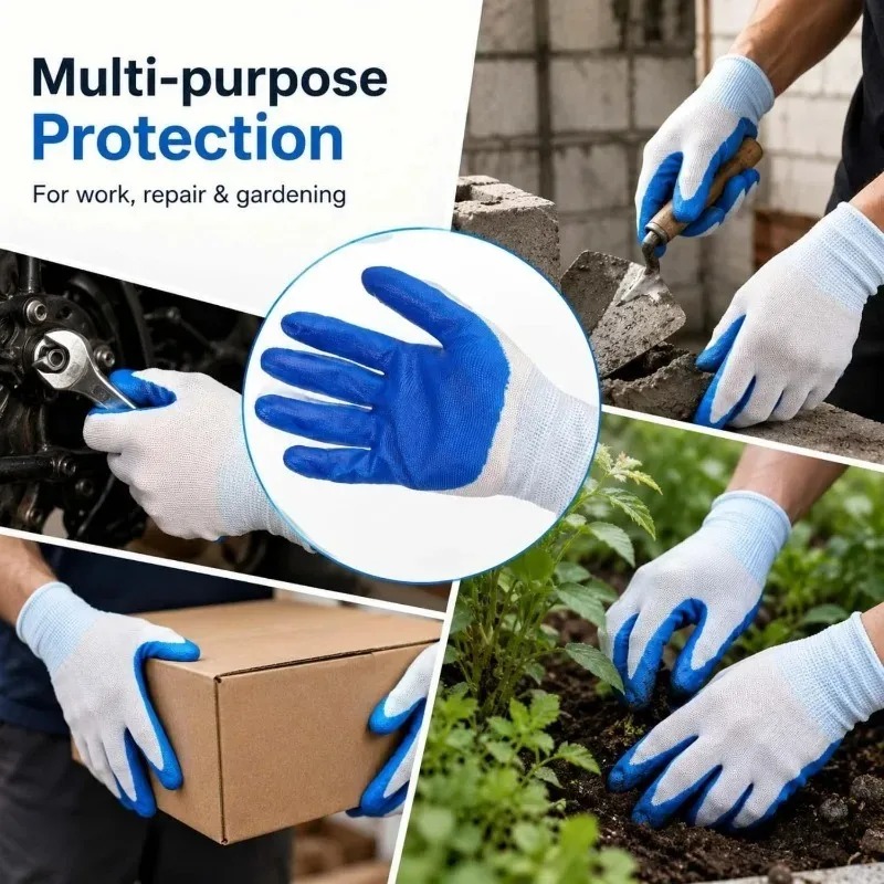 Blue Latex Rubber Nitrile Work - Nitrile Mechanic Glove review and price