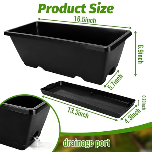 7 Black 17-Inch Rectangular Pl - Gardening Glove Waterproof review and price