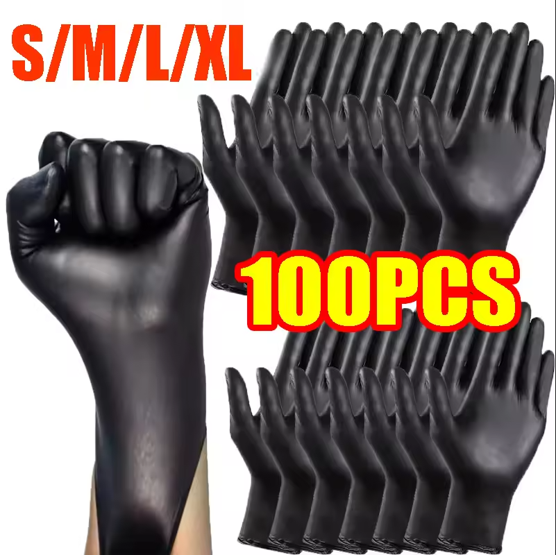 100/50/20PCS Black Nitrile Glo - Nitrile Mechanic Glove review and price
