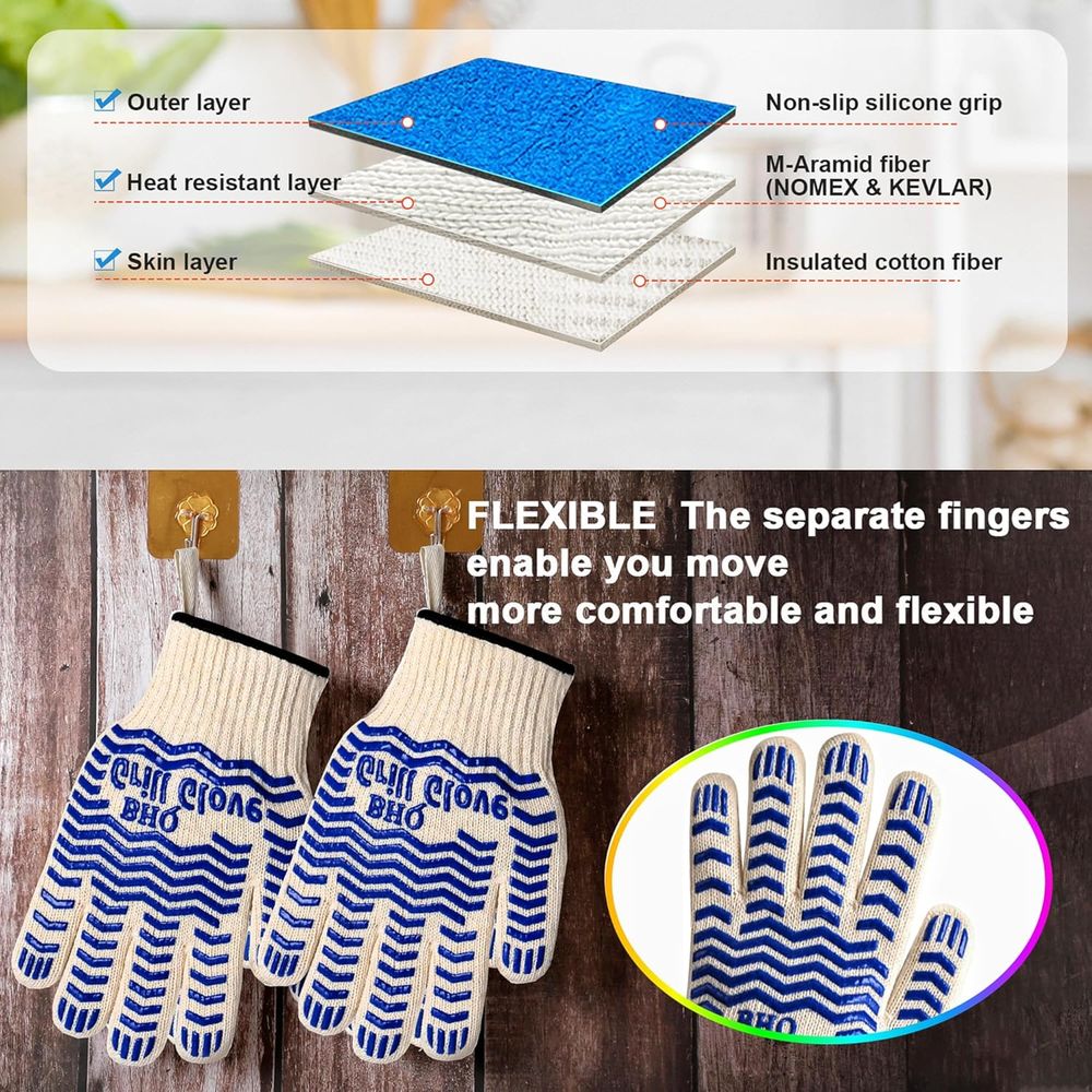 Heat Resistant Oven Gloves - B - Heat Resistant Glove review and price