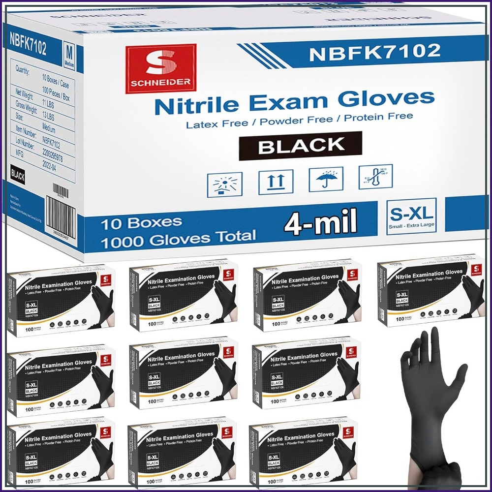 4 Mil Black Nitrile Exam Glove - Exam Glove Nitrile review and price