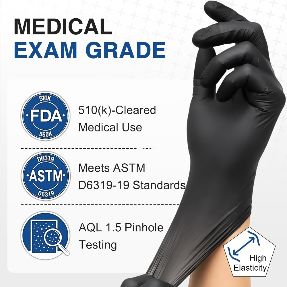 4 Mil Black Nitrile Exam Glove - Exam Glove Nitrile review and price