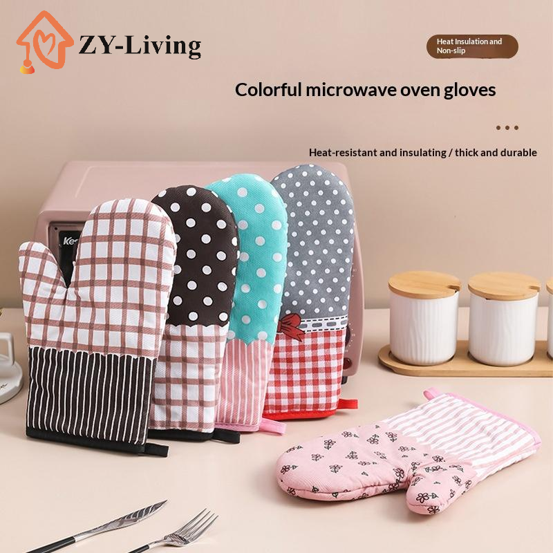 1Pcs Thickened Plaid Microwave - Oven Mitt Silicone review and price