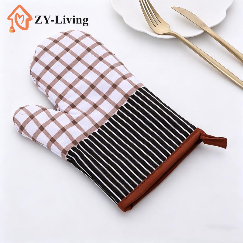 1Pcs Thickened Plaid Microwave - Oven Mitt Silicone review and price