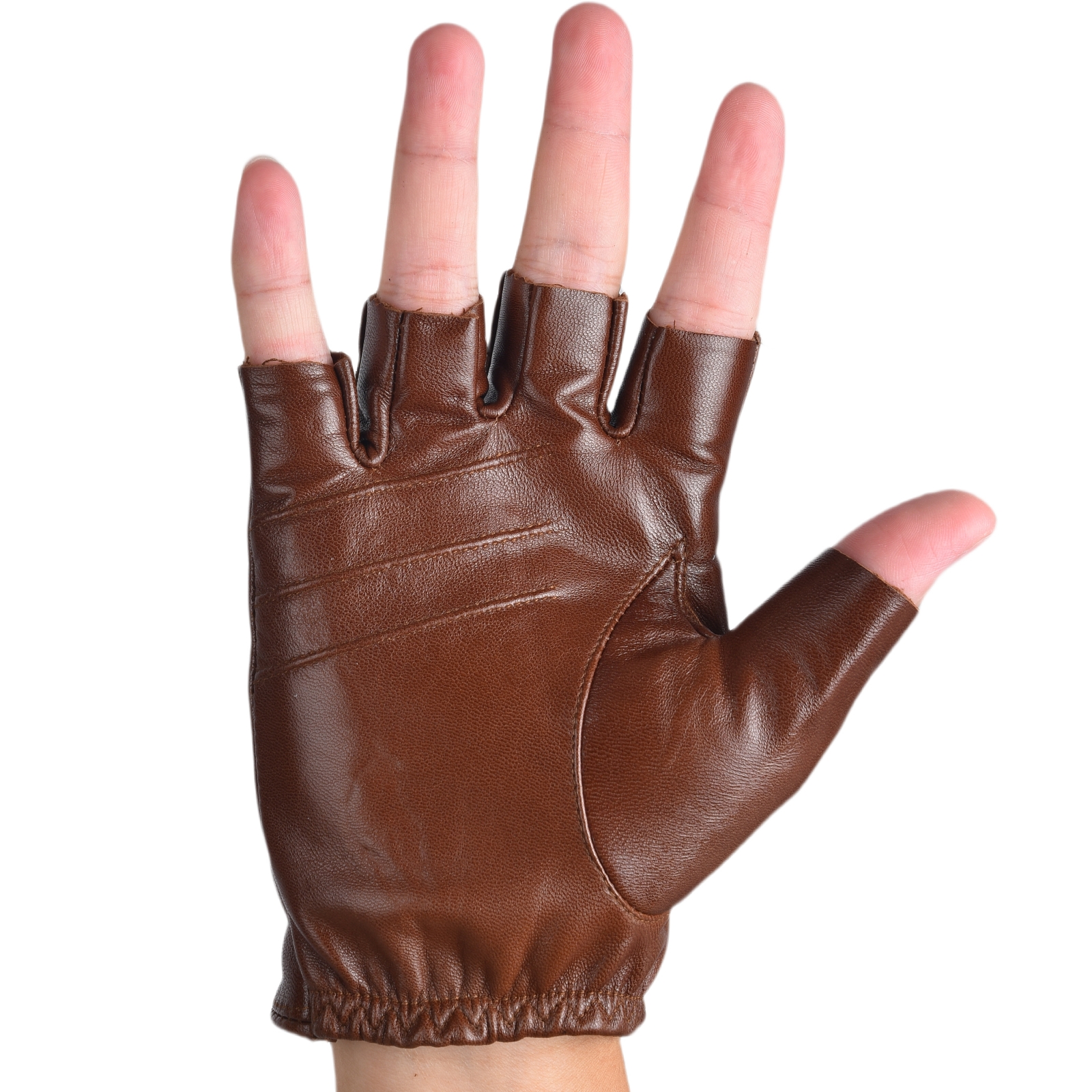 Mens Fingerless Half Finger Le - Leather Driving Glove review and price
