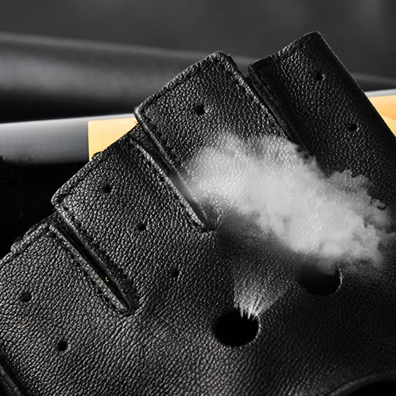 Leather Gloves Men's Half Fing - Leather Driving Glove review and price