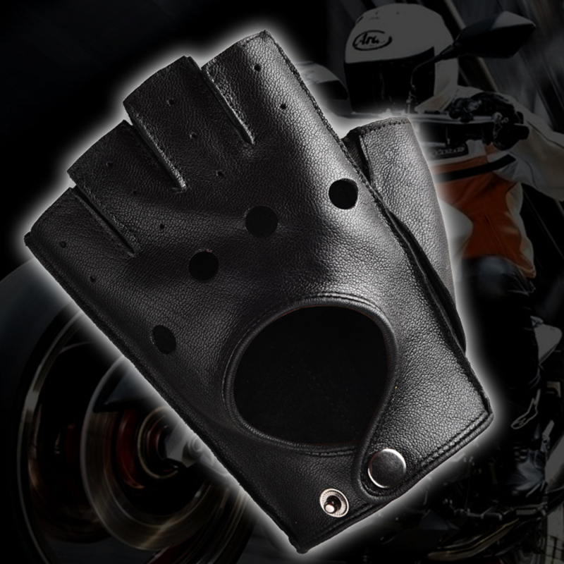 Leather Gloves Men's Half Fing - Leather Driving Glove review and price