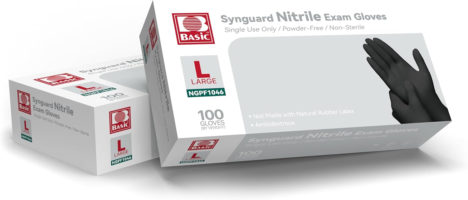 Large Black Nitrile Exam Glove - Exam Glove Nitrile review and price
