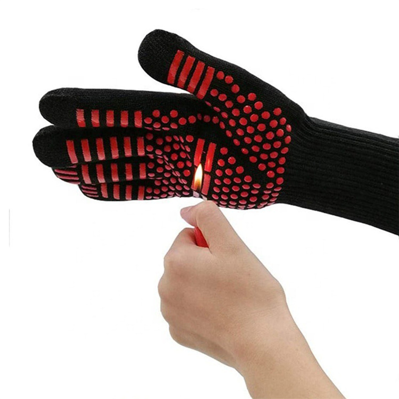 1PC Gloves 800 Degrees Firepro - Oven Mitt Silicone review and price