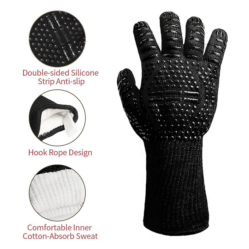 1PC Gloves 800 Degrees Firepro - Oven Mitt Silicone review and price