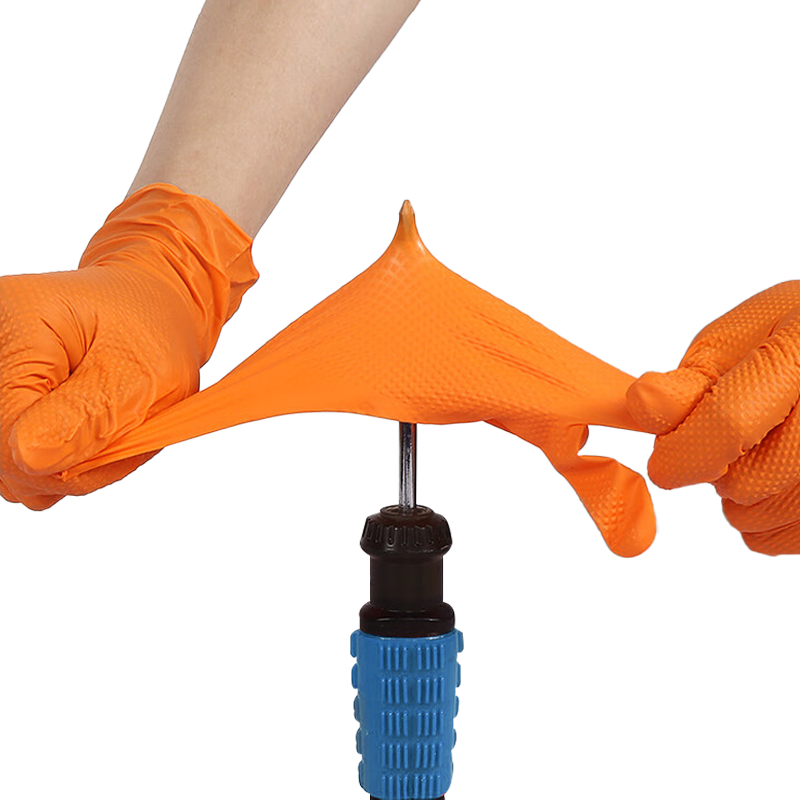 8Mil Heavy Duty Orange Nitrile - Nitrile Mechanic Glove review and price