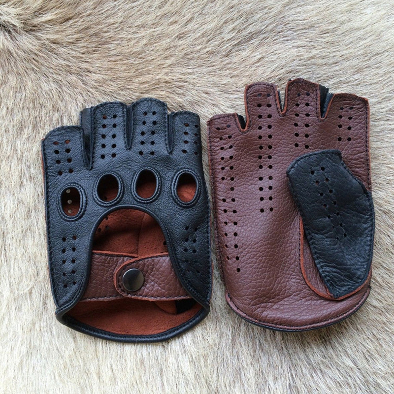 Retro Half Finger Goat Leather - Leather Driving Glove review and price