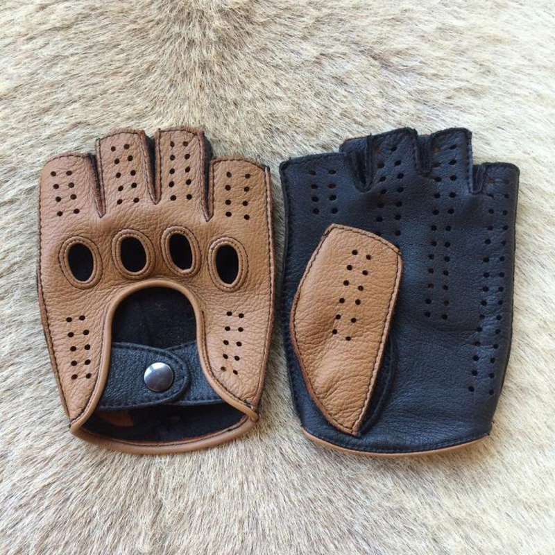 Retro Half Finger Goat Leather - Leather Driving Glove review and price