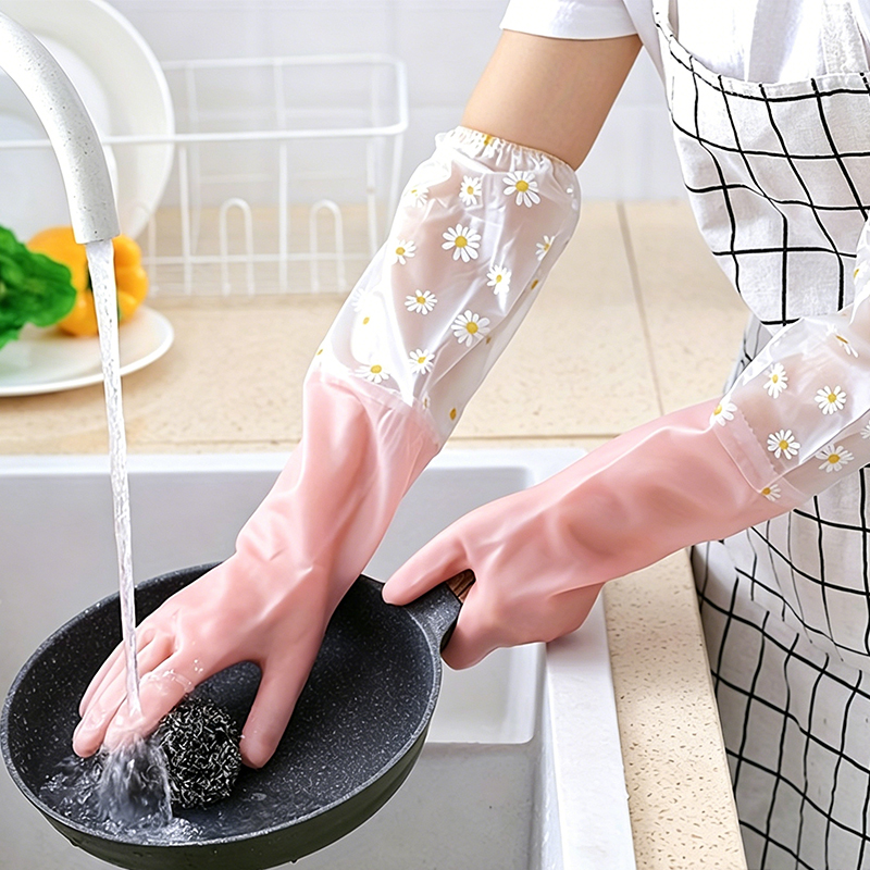 A Pair of New Long-Sleeved Rub - Dish Glove Rubber review and price