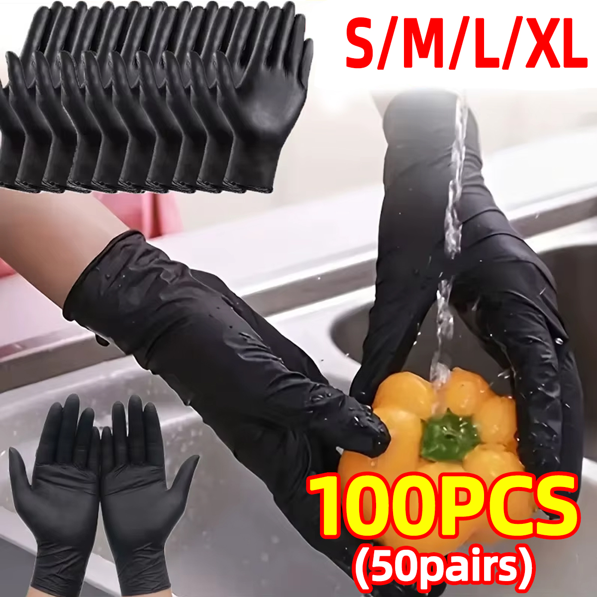 Heavy-Duty Black Disposable Ni - Nitrile Mechanic Glove review and price