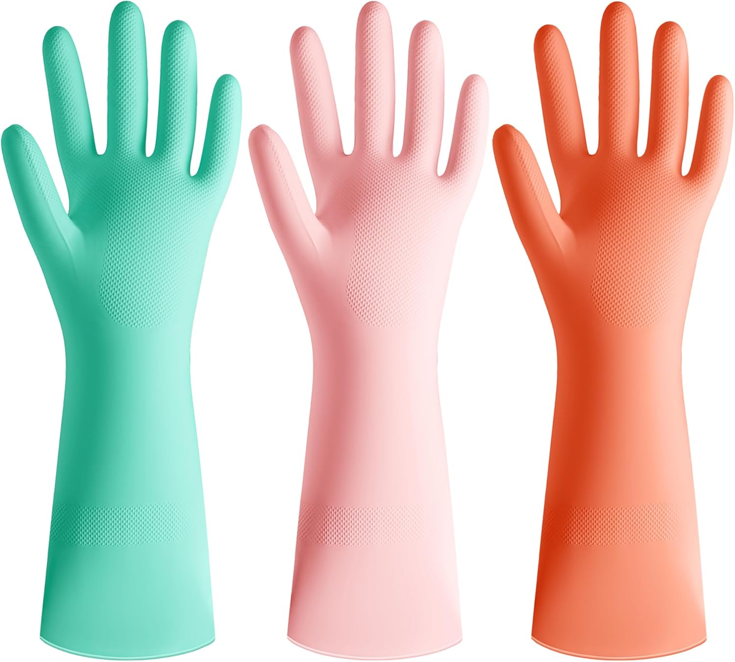3 Pairs Colorful Rubber Dishwa - Rubber Glove Cleaning review and price