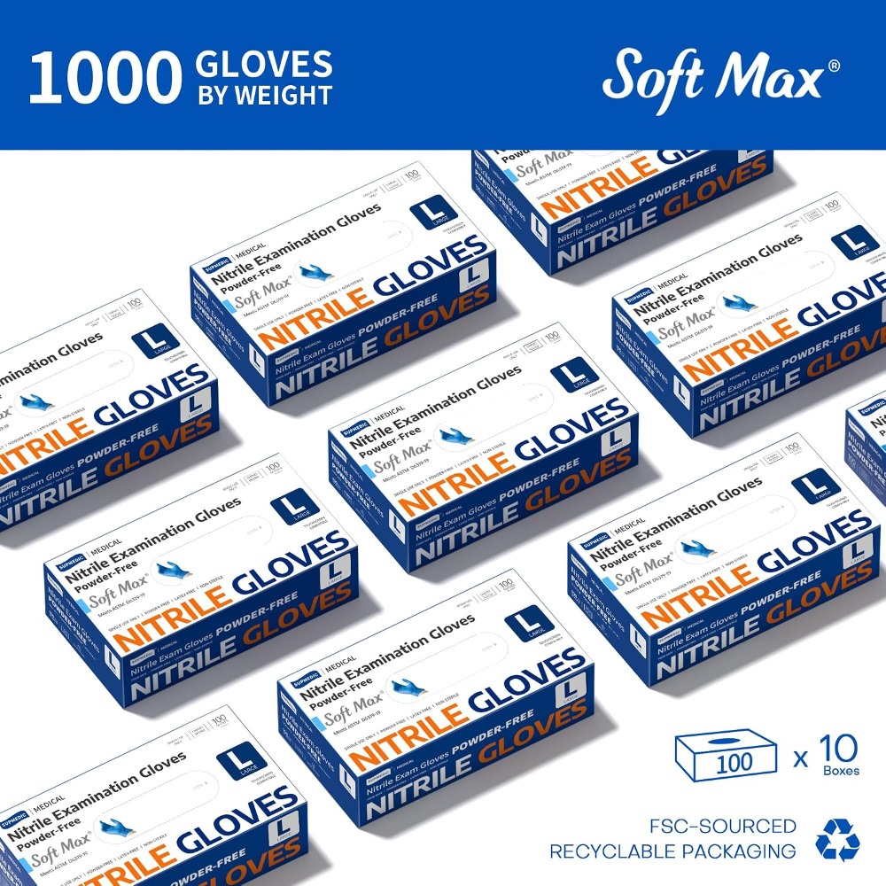 Nitrile Exam Gloves, 1000 Pcs, - Exam Glove Nitrile review and price