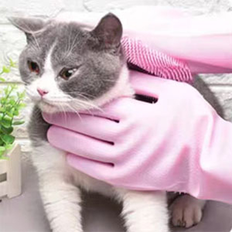 Pet Grooming Gloves for Dogs A - Rubber Glove Cleaning review and price