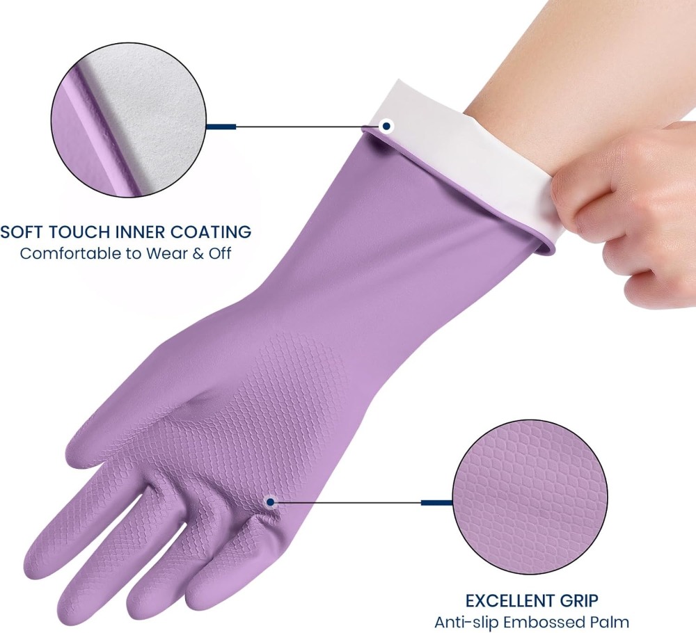 4 Pairs Rubber Cleaning Gloves - Rubber Glove Cleaning review and price