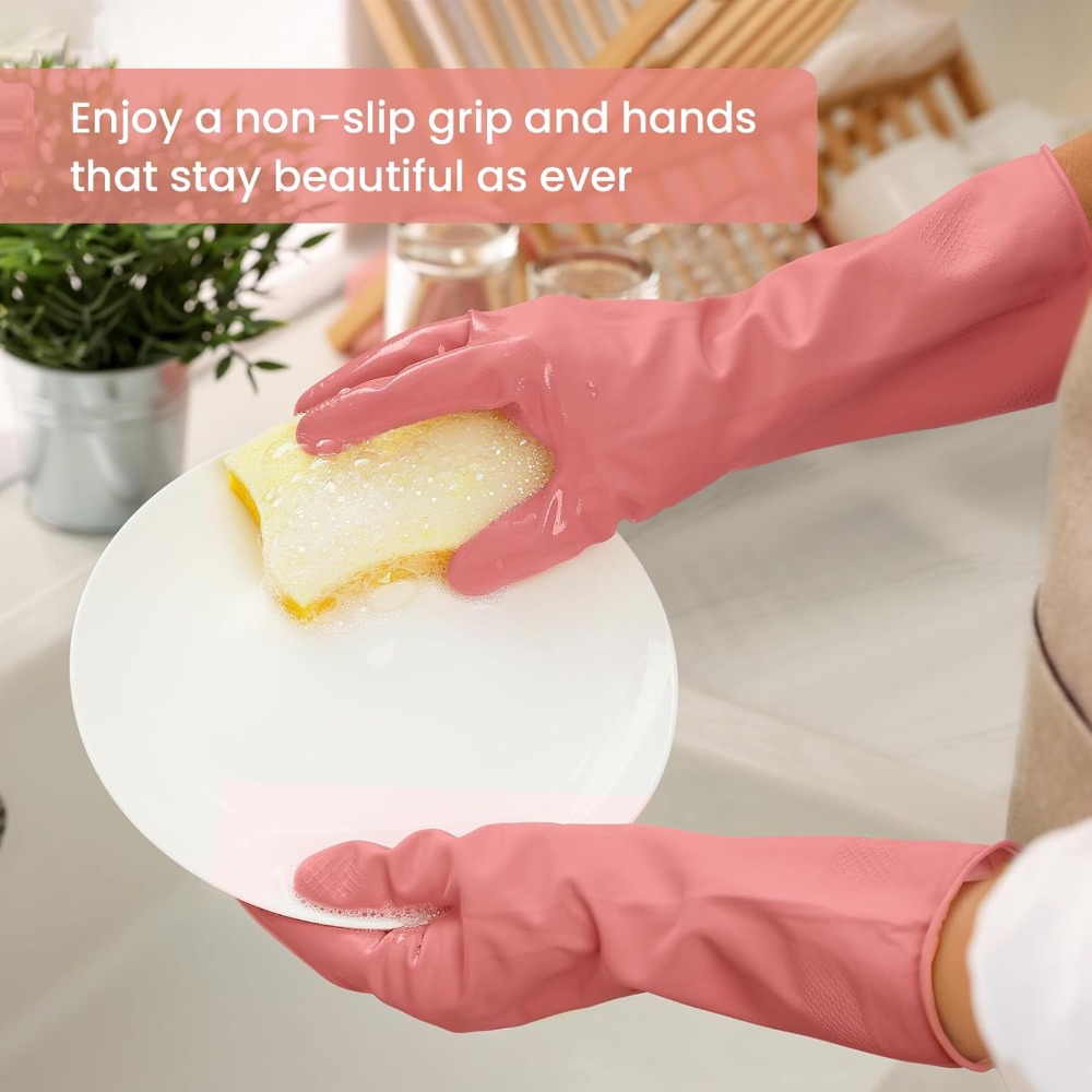 4 Pairs Rubber Cleaning Gloves - Rubber Glove Cleaning review and price